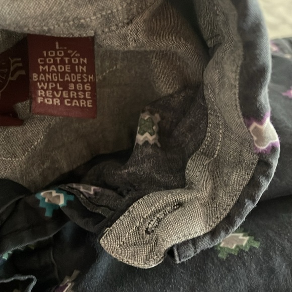 Vintage short sleeve pattern shirt Ms Large - Picture 6 of 11